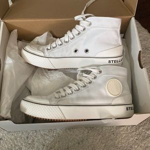 Stella McCartney white high top sneakers size 6